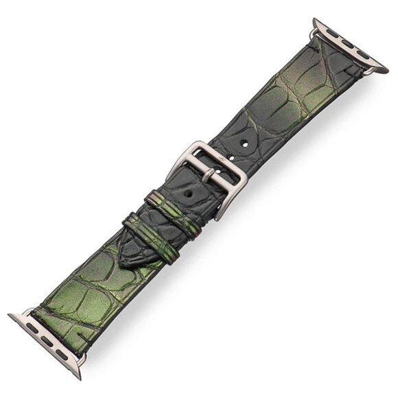 Authentic Alligator Watch Strap – Handmade Quality - Moss Color